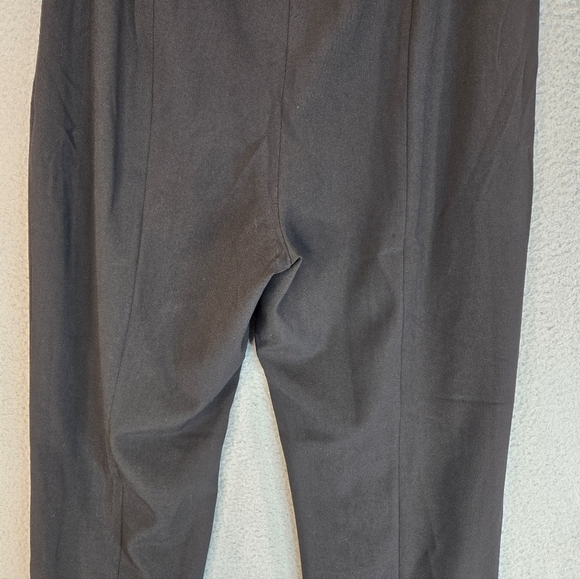 1. State Womens Trousers Sz 14 Black Tapered Front Slit Leg Side Zip Stretch - Picture 11 of 12